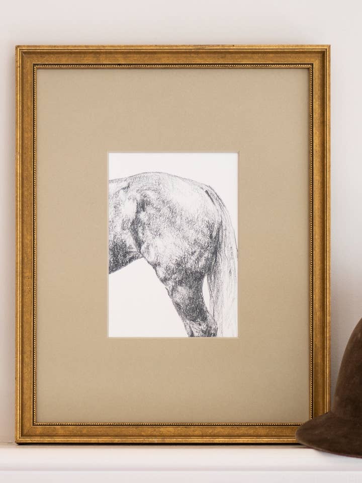 Horse Drawing, "Trusting," Giclée Print on Paper for wholesale by Danielle Demers Studio
