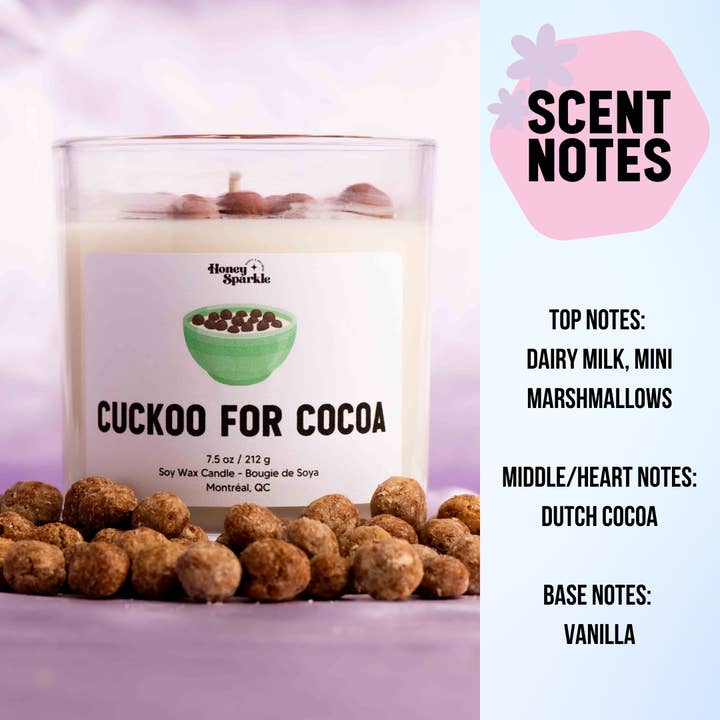 Honey Sparkle - Wholesale Jar/filled candle - Cuckoo for Cocoa (Cocoa Puffs inspired soy candle) 3