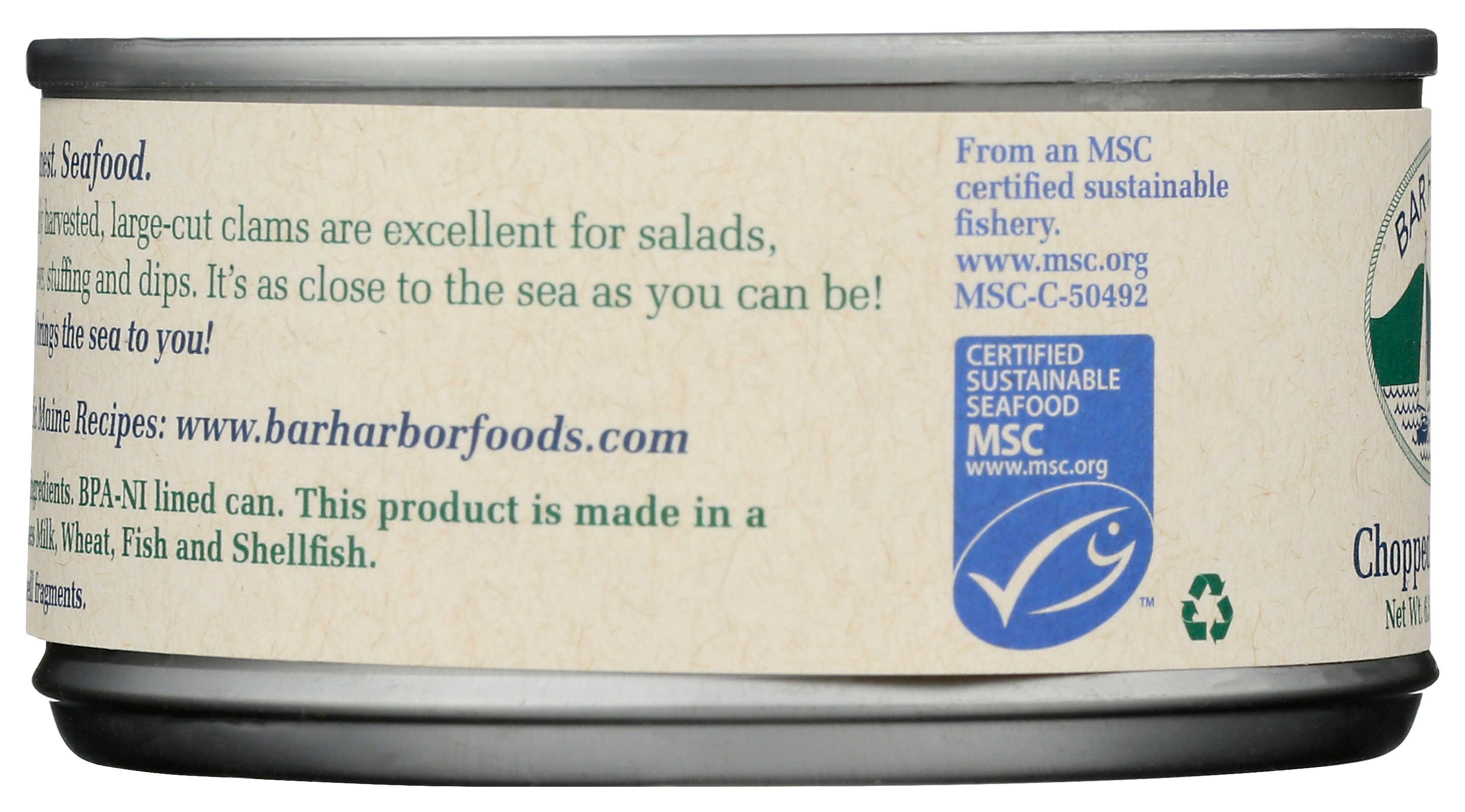 Sanniti - Wholesale Tinned Fish - BAR HARBOR CHOPPED CLAMS2