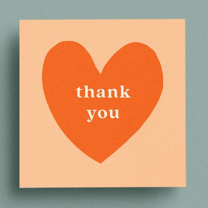 Library Design Co. – postal de agradecimento por atacado – Mini cartão de agradecimento do coração0