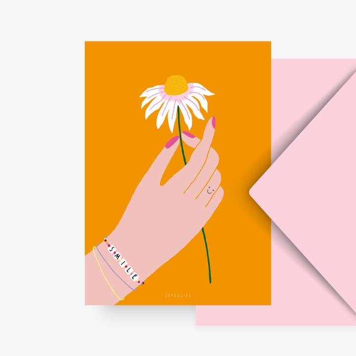 Postcard/Hand Of Smile for wholesale by typealive