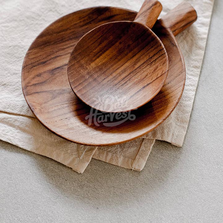 Bali Harvest – wholesale Serveringsfat – Teak trä paddel platta - servering maträtt bricka med handtag