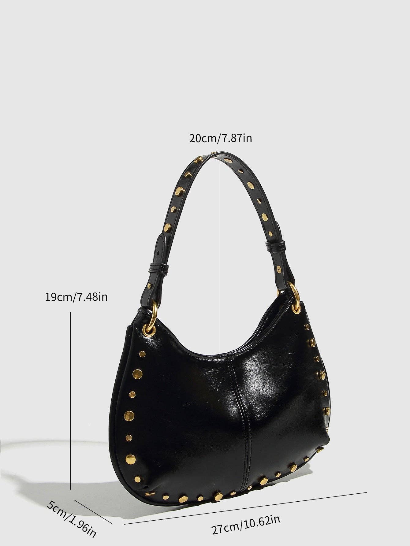 Dipped Shop - Wholesale Shoulder Bag - Women's - Retro Studded Chain Strap Shoulder Bag DP25E4583