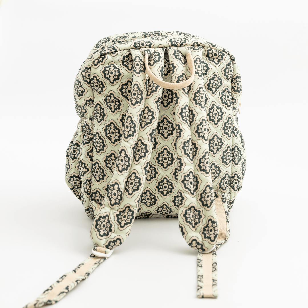 Zoey Inc. – wholesale Nappy bag – Baby – Cotton Mosaic Backpack (Laptop + Diaper Bag)3