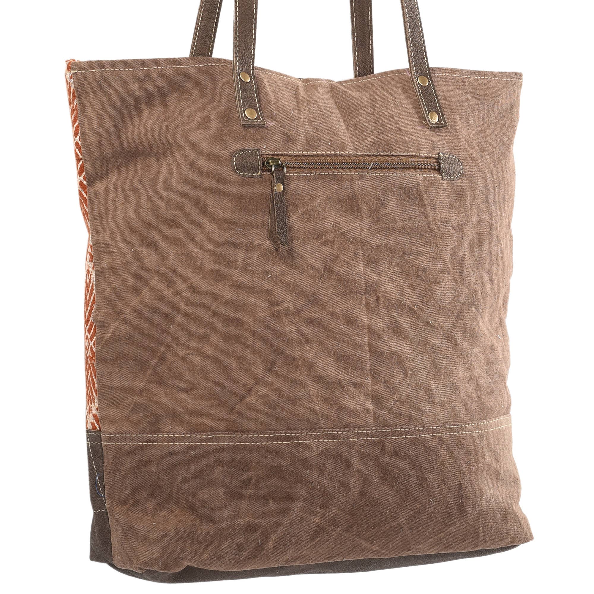 Clea Ray Canvas Bags & Clothing – Engroshandel Tote bag - Dame – Rusttoner med pelspose1