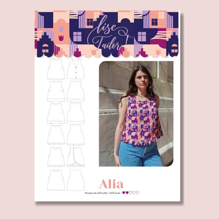 Sewing pattern - Alia - sold individually for wholesale by Lise Tailor
