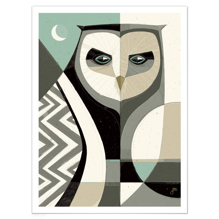 Abel Arts - Vente Affiche d'art - Qui ? Bleu - Imprimé WHLSL10