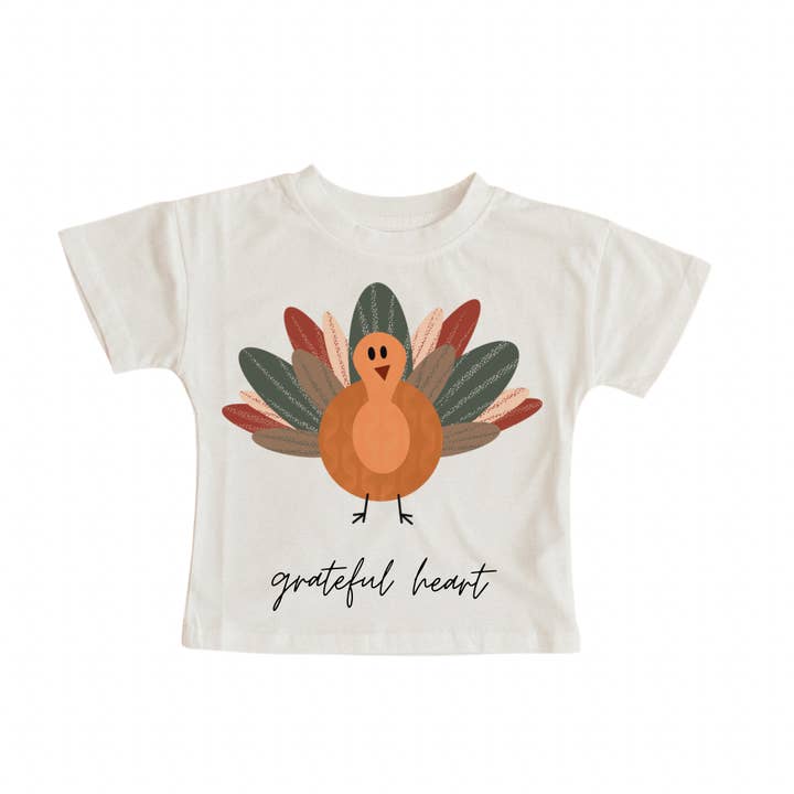 T-shirt en coton biologique Grateful Heart pour la vente par Sue + Jane