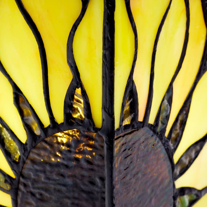 River of Goods - Wholesale Accent/Desk Lamp - 9.75"H Sunflower Rectangle Shade Hurricane Accent Lamp10