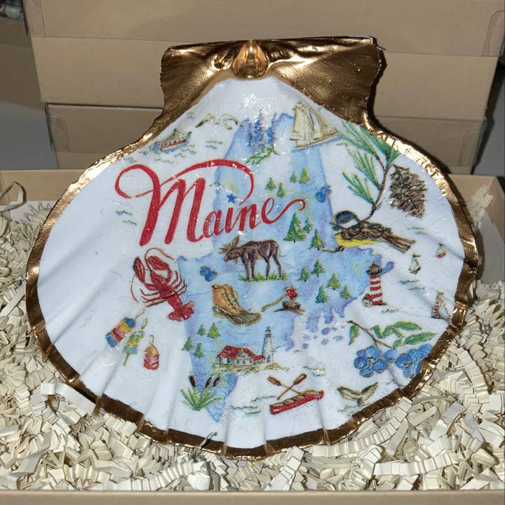 Moule à bibelots en coquilles de pétoncles, taille XL - Maine pour la vente par Periwinkle Post LLC