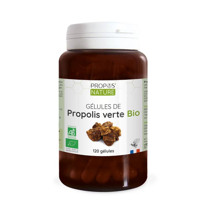 Propos'Nature – Großhandel Nahrungsergänzungsmittel/Vitamin zum Einnehmen – Bio Grüne Propolis Pflanzliche Kapseln - Immunität - 60,120