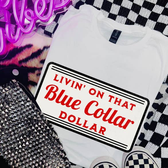 Bama Screens - Wholesale Sublimation Transfer - Blue Collar Dollar #BS80968