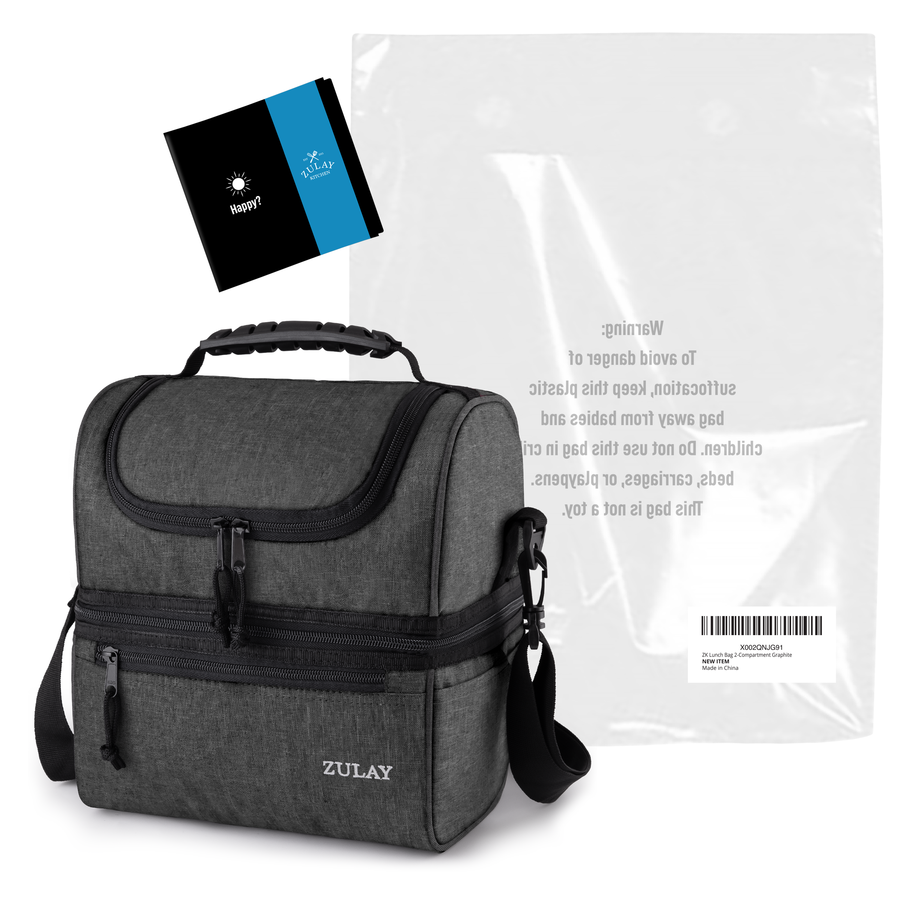 Zulay Kitchen - Wholesale Lunch Bag/Box - 2-Compartment Insulated Lunch Bag – Cooler for Men & Women18