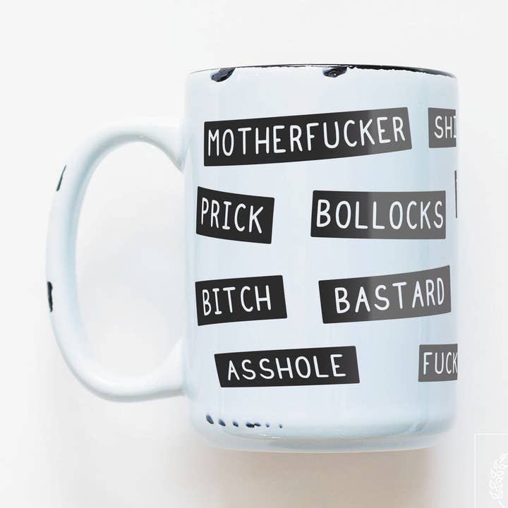 sweary insults | tasse en céramique pour la vente par Prairie Chick Prints