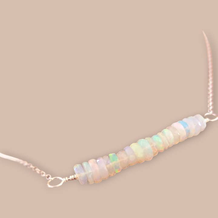 Gem Lounge Jewelry - Wholesale Pendant/Charm Necklace - Welo Opal Bar Necklace1