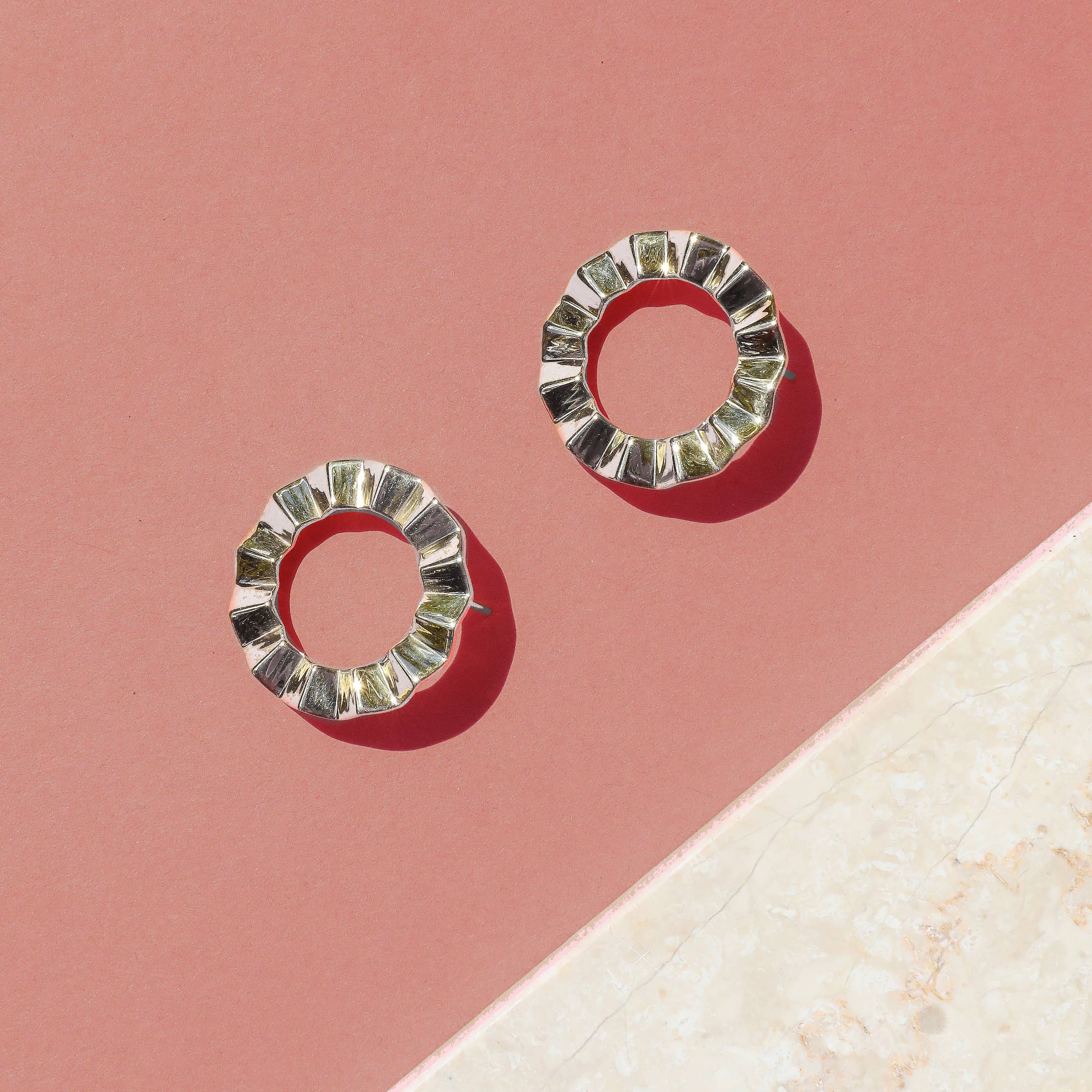 Love Lori Michelle Jewelry - Wholesale Hoop Earrings - Facet Modern Circle Earrings5