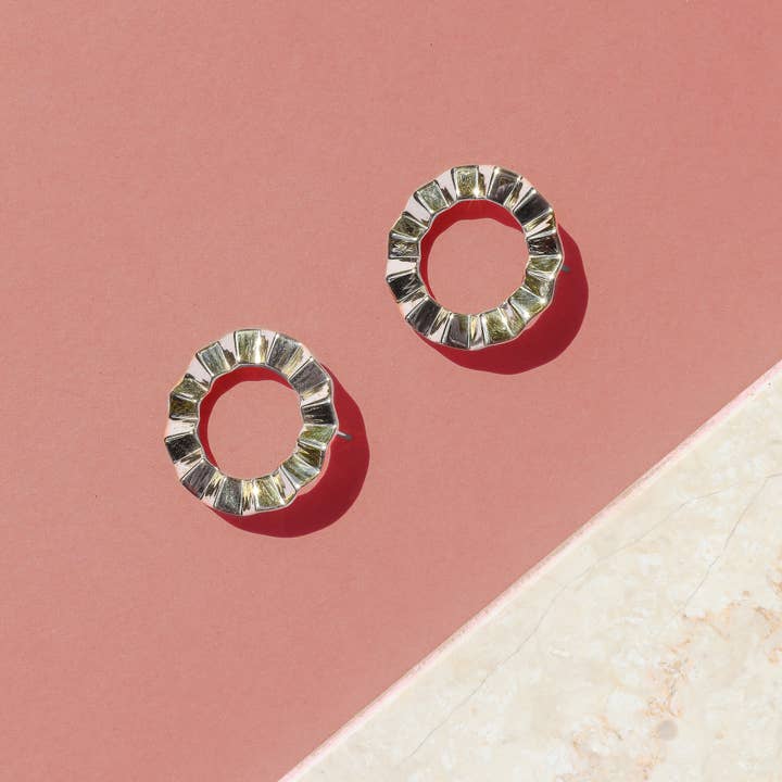 Love Lori Michelle Jewelry ā wholesale Hoop earrings ā Facet Modern Circle Earrings5