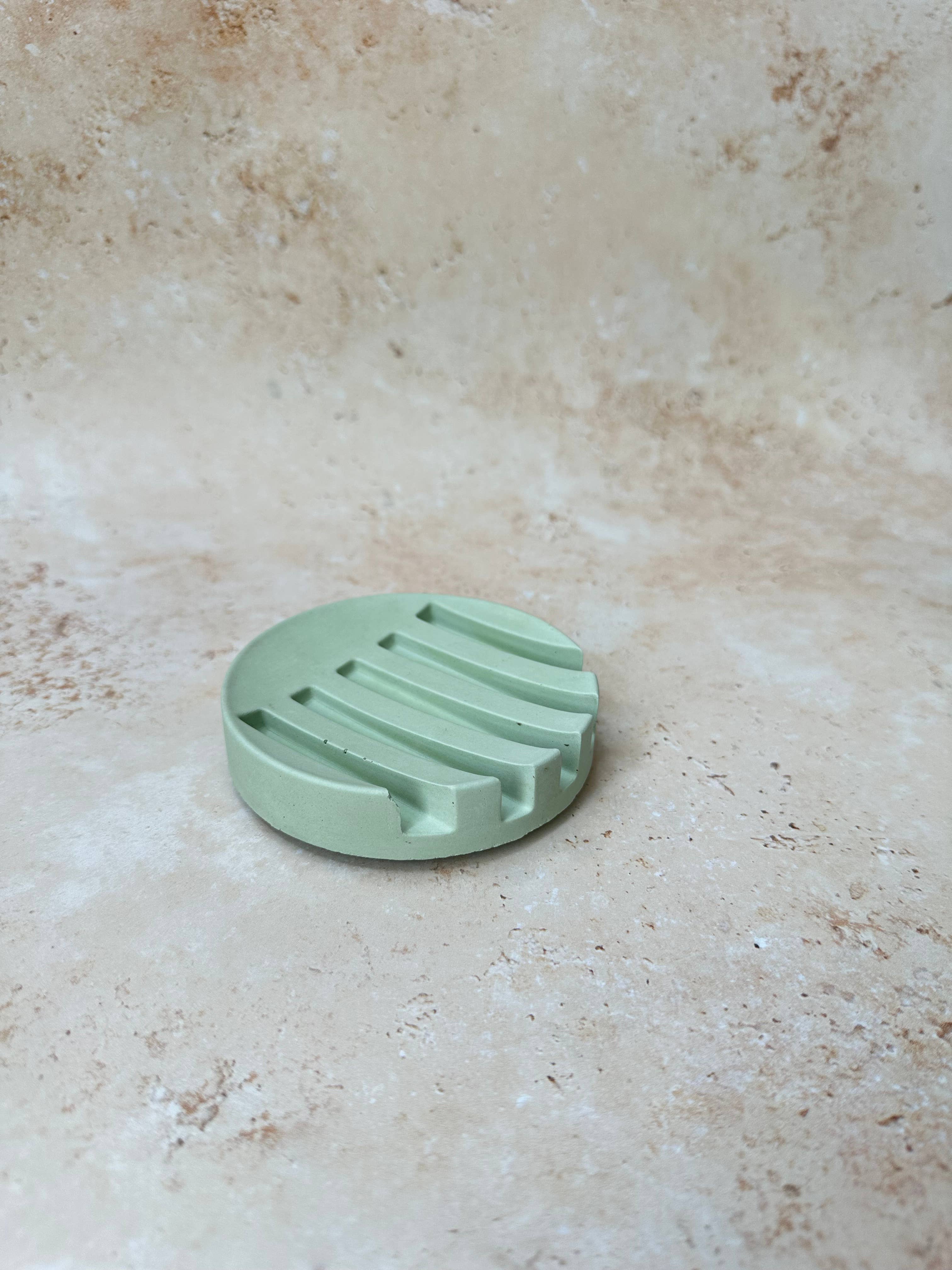 Smells Like Home Store - Wholesale Bath Soap Dish - Round Flow Concrete Soap Dish19
