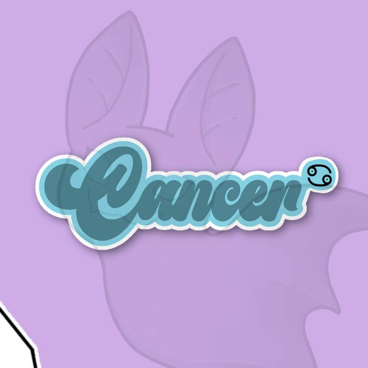 Cancer Retro Vinyl klistermärke för wholesale av EtherealBat Studios