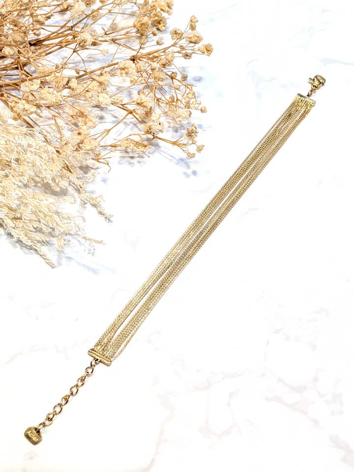 46344BR Stainless steel wire bracelet for wholesale by LOLO & YAYA