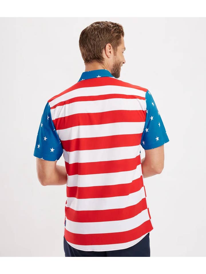 Tipsy Elves - Wholesale Button Down Shirt - Men's - American Flag Button Down Shirt - Men's Patriotic Shirt3