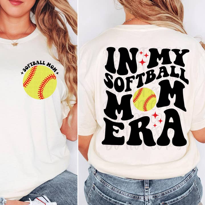 Trendy Transfers – Großhandel Sublimationsrohling – In My Softball Mom Era SET DTF Wärmeübertragung