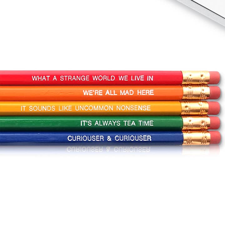 Alice in Wonderland Pencils for wholesale by Fresh Prints of CT