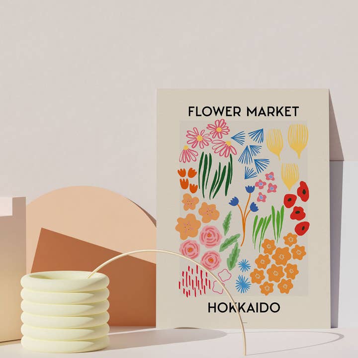 Paper Provision - Wholesale Art Print - Flower Market Hokkaido1
