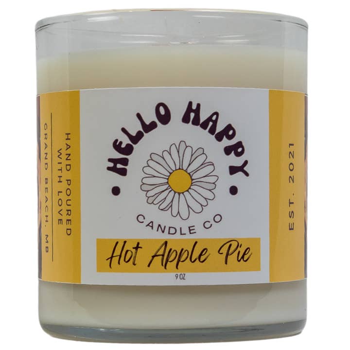 Vela Torta de Maçã Quente - Vela de Cera de Soja 8oz por atacado de Hello Happy Candle Co.