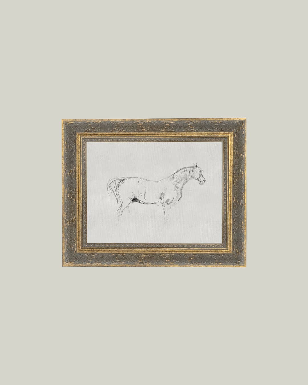 Petal Lane Home - Wholesale Wall Art Set - Horse Sketch Framed Antique Art3