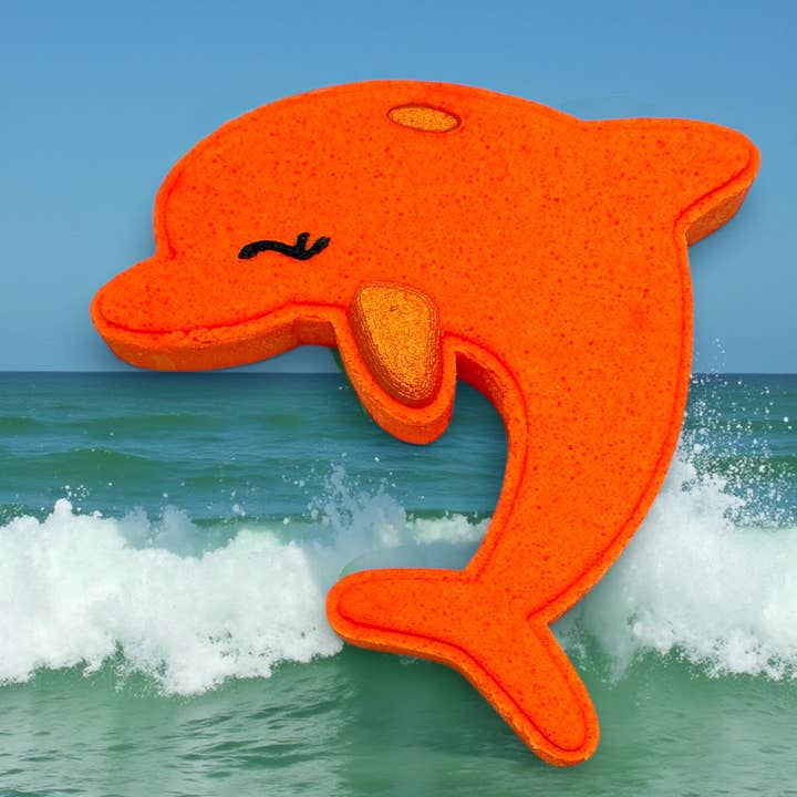Dolphin Bath Bomb - Orange for wholesale by Calla Lily Cosmetics