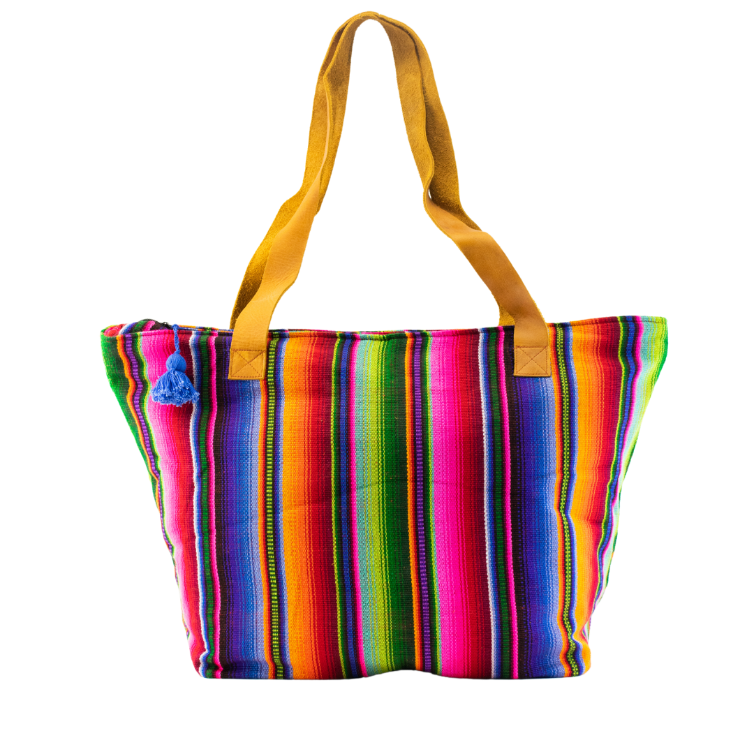 Lumily – Großhandel Tragetasche – Damen – Hacienda Stripe Nachhaltige Computer-Übernachtungstasche - Guatemala1