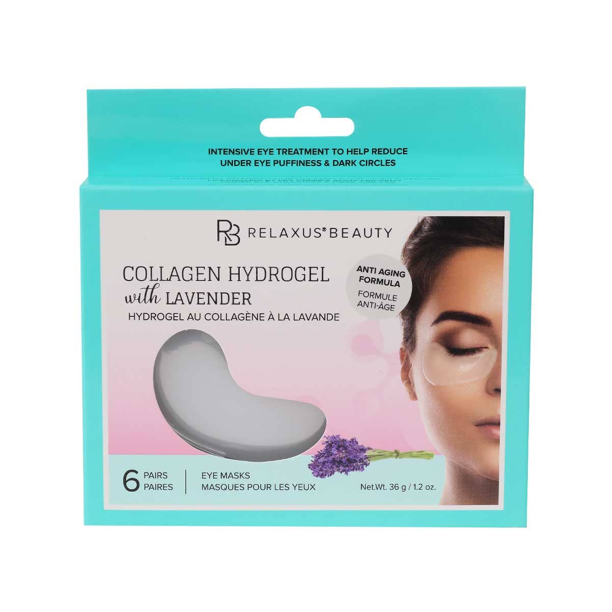 Relaxus Products - Wholesale Eye Treatment Mask - HydroGel Eye Masks (displayers of 12)0