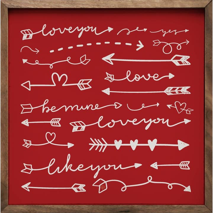 Kendrick Home - Wholesale Sign - Little Love Arrows Red