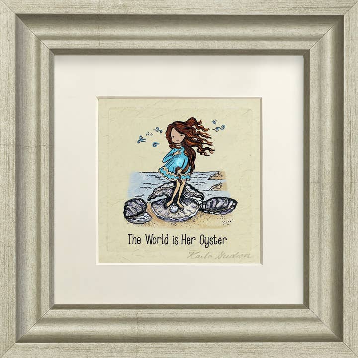 WLO - The World Is Her Oyster for wholesale by Karla Gudeon Art & Design
