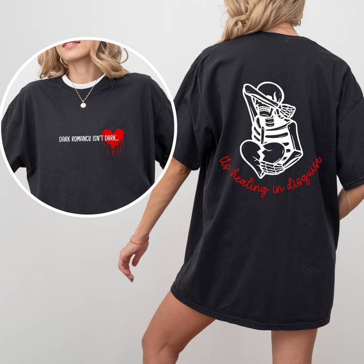 Dark romance isn't dark tee for wholesale by Fiction and Fibre