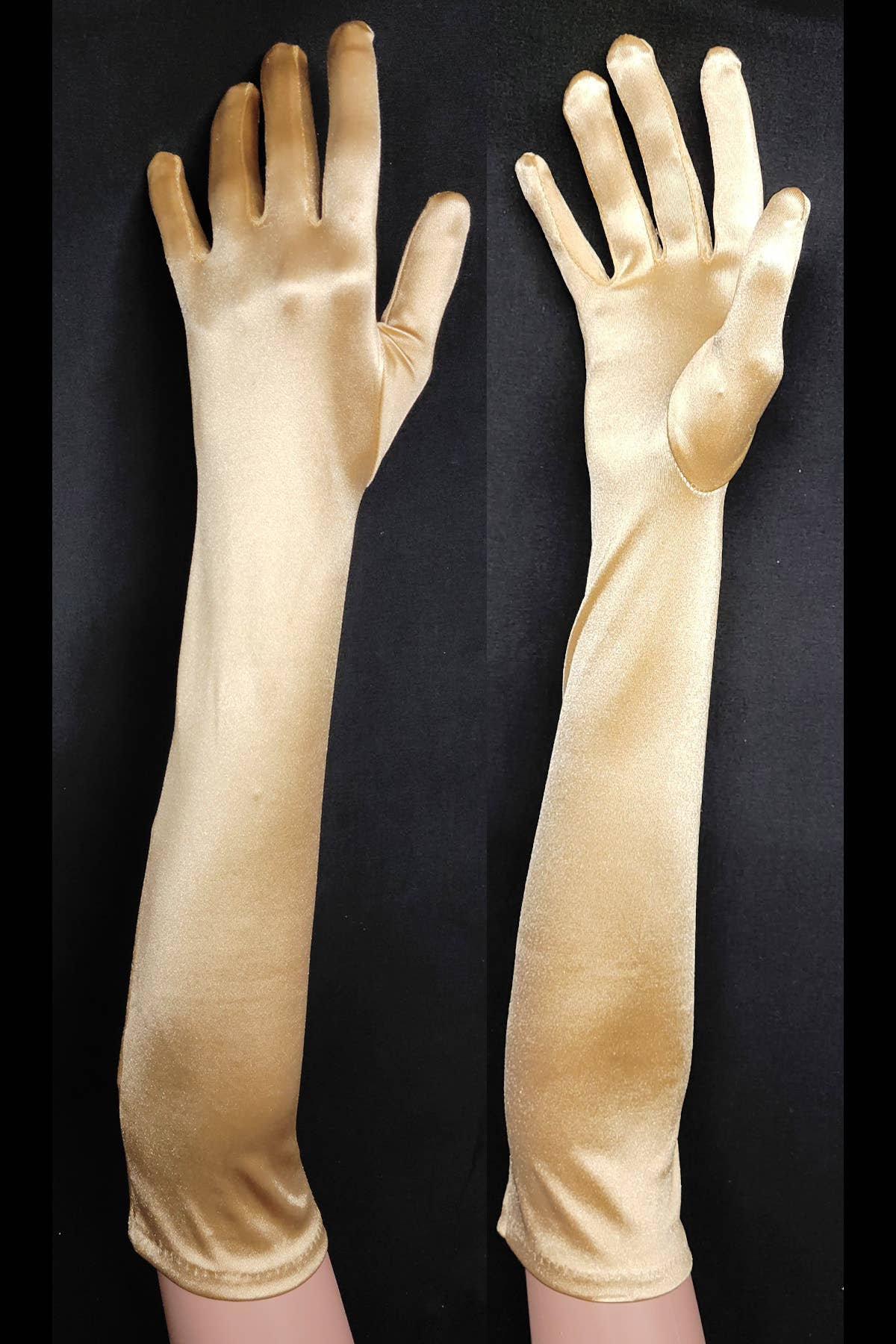 Chicas – wholesale Gloves – Women's – Pair of Elbow Length Satin Evening Gloves G72812BL30