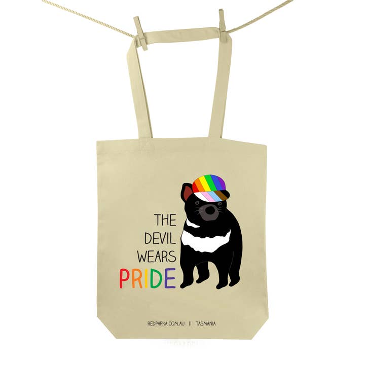 Devil Wears Pride Tote Bag for wholesale by Red Parka