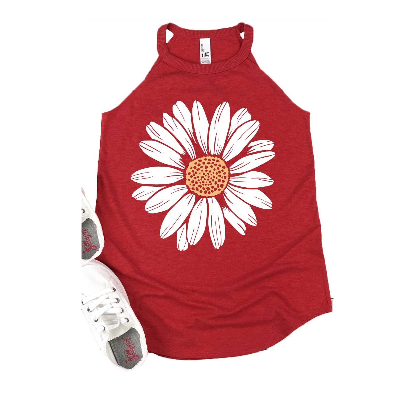 Kissed Apparel – Großhandel Tanktop – Damen – Tanktop mit Gänseblümchen, Frühlingsblumen, Sommerblütenblüten5