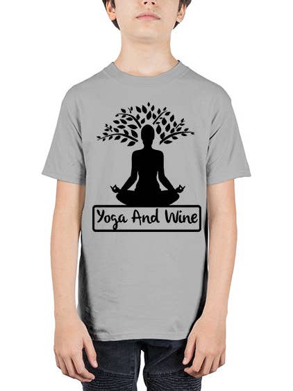 Yoga und Wein 1797# - Wein - Jugend T-Shirt Unisex für den Großhandel von tshirt unlimited