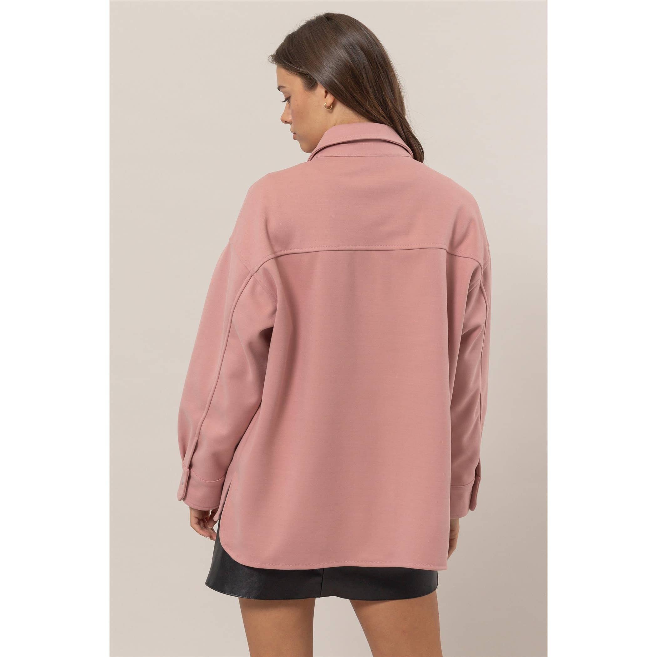 HYFVE - Vente Veste-chemise – femme - Surchemise brossée effet laine14