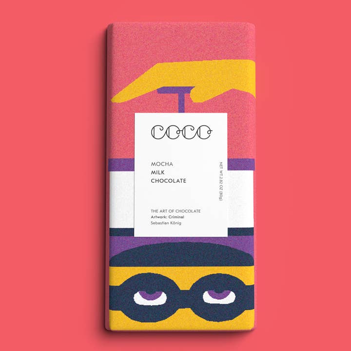 COCO Chocolatier – wholesale Chocolate bar – Mocha Milk Chocolate Bar 80g (Pack of 12)