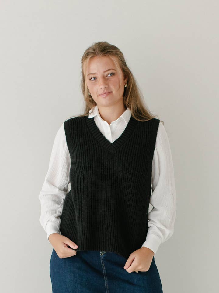 Colete de Malha em Mistura de Algodão 'Ryder' por atacado de The Main Street Exchange