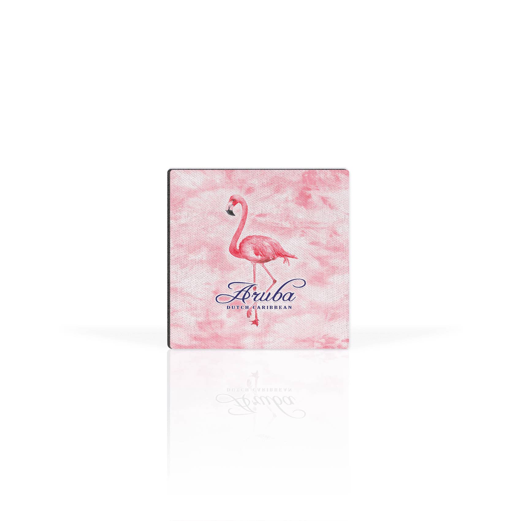 Matrix - Wholesale Coasters - Customizable 4" Square Neoprene Coaster: Flamingo TD