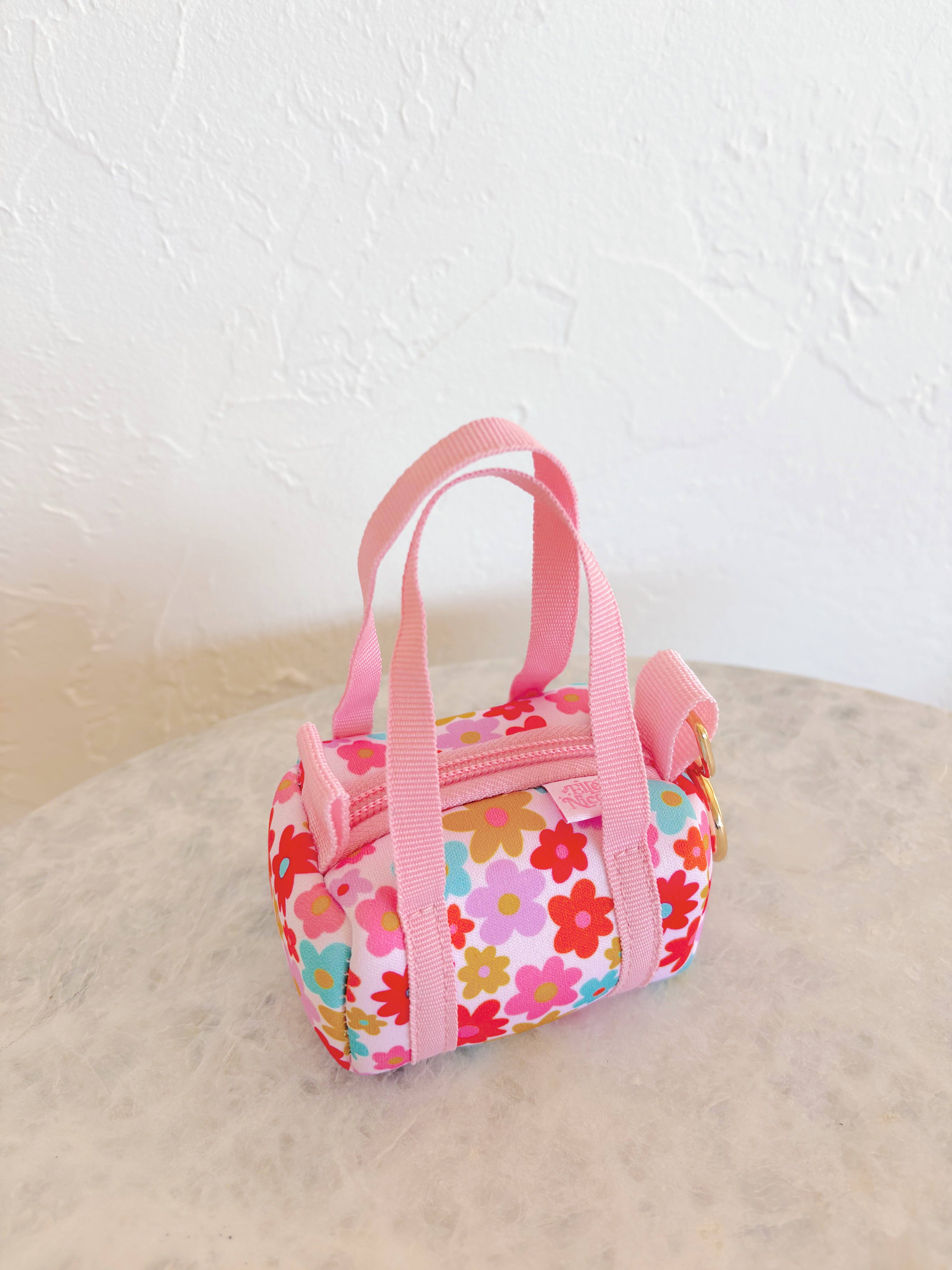 Elle Nicole - Wholesale Keychain - Women's - Bag Charm - Mini Purse Keychain - Retro Floral5