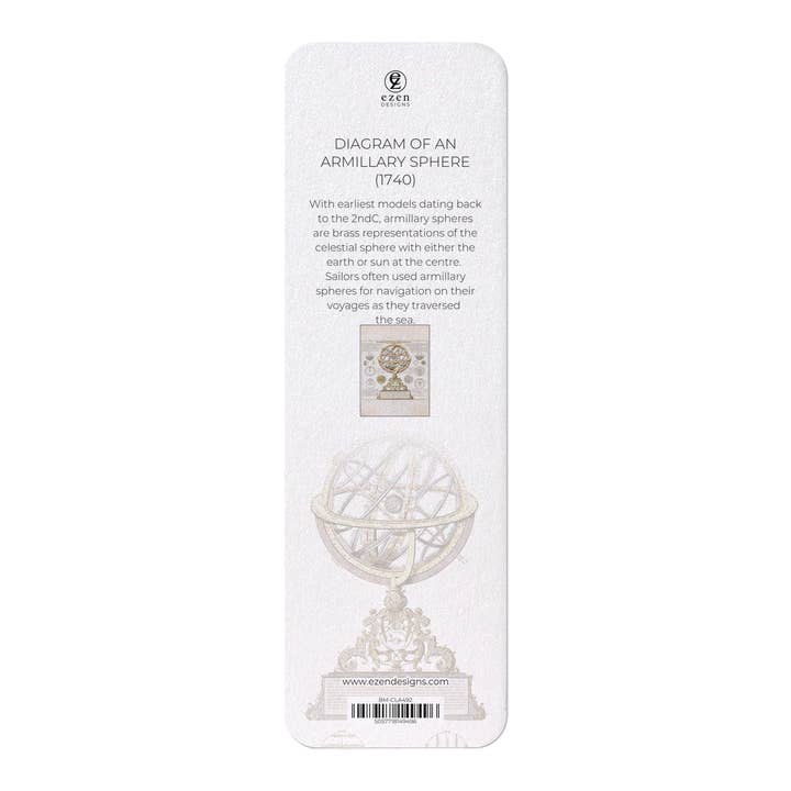 Ezen Trade - Wholesale Bookmark - DIAGRAM OF AN ARMILLARY SPHERE (1740): Painting Bookmark