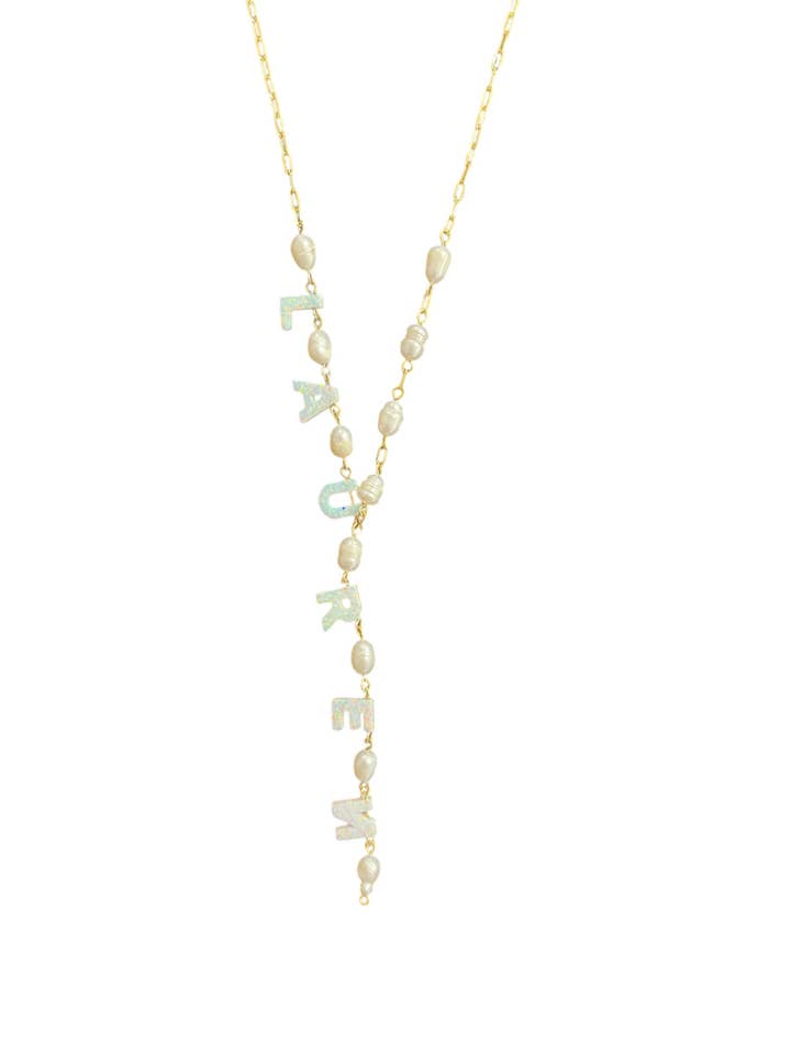 Lariat Pearl Nombre anecklave para venta al por mayor de Shop Alexandra Madison