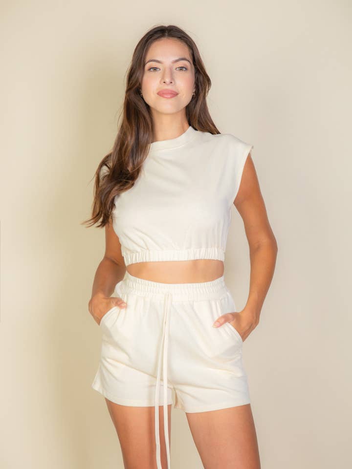 CAPELLA APPAREL - Wholesale Lounge Set - Women's - Cap Sleeve Top and Shorts Sets19