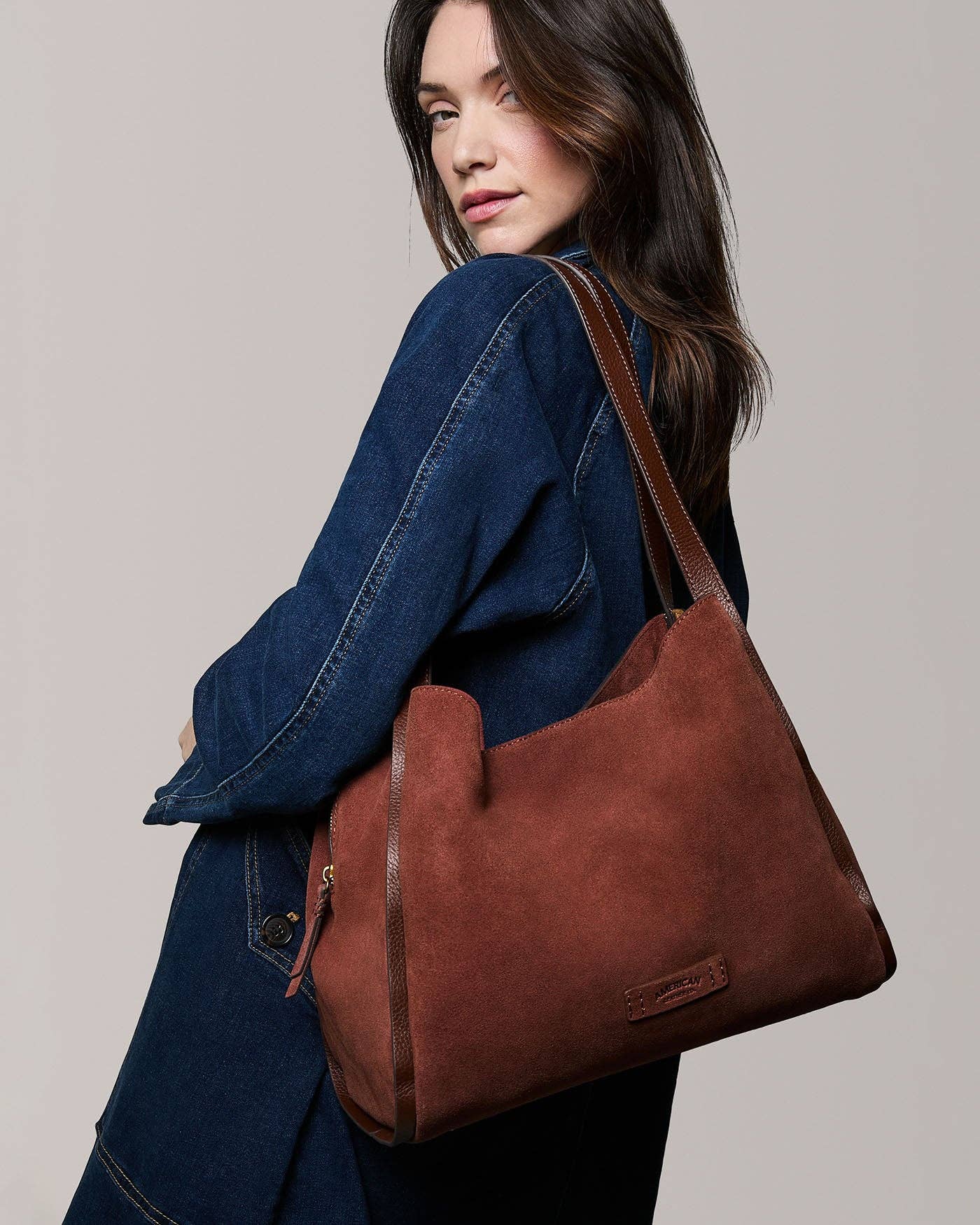 American Leather Co – Sacola - Mulher por atacado – Saco Triplo de Entrada Auburn2