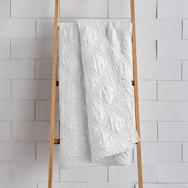 Levtex Home - Wholesale Throw Blanket - Washed Linen Quilted Throw